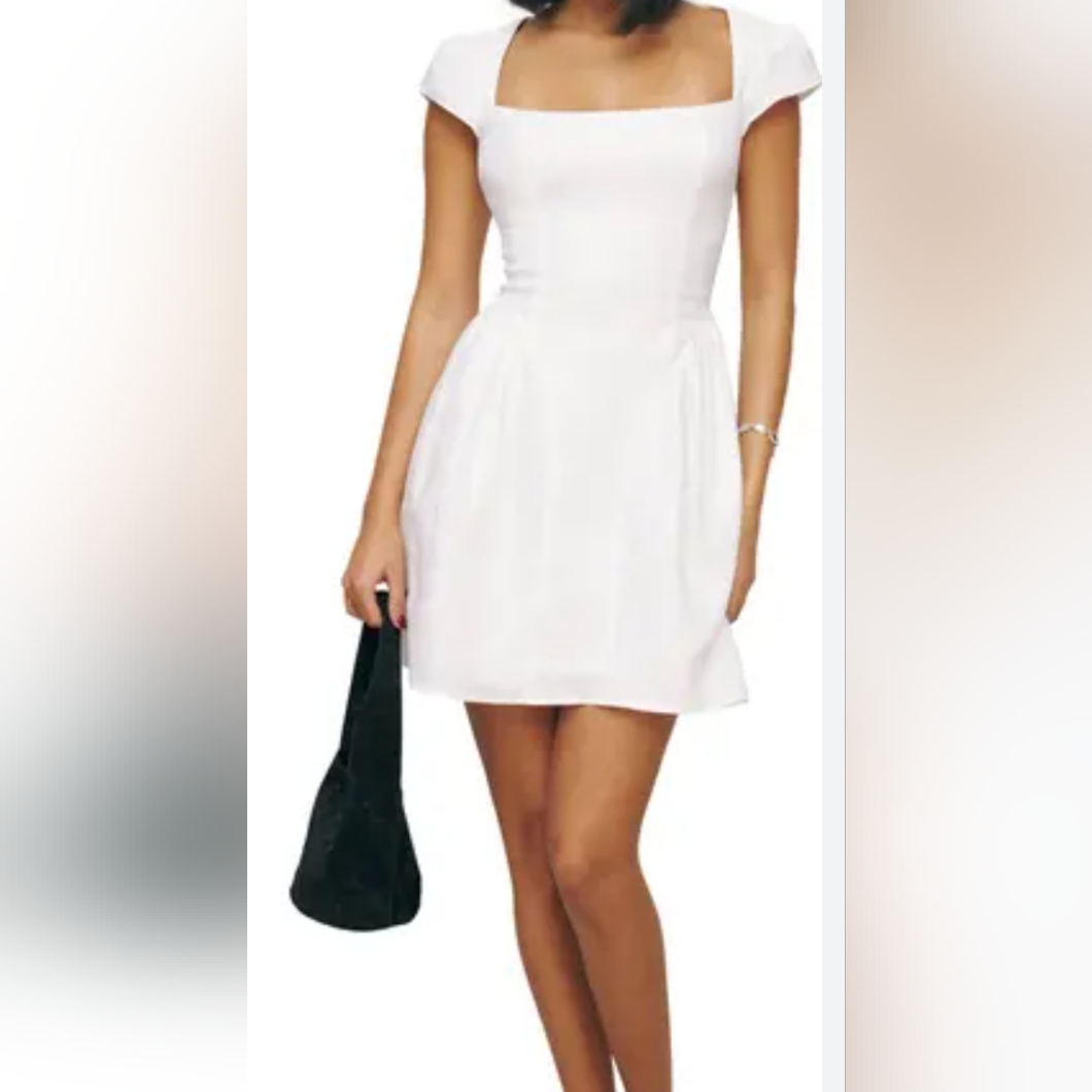 Reformation Linen New Dress Size 12 With Tags